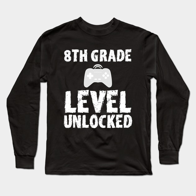 8th Grade Level Unlocked Long Sleeve T-Shirt by mareescatharsis